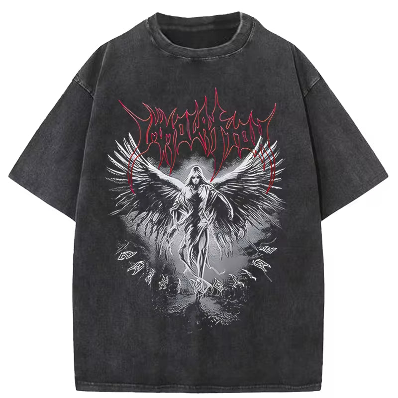 Y2K T-Shirt Gothic Punk Style Men T Shirt Clothes Harajuku Oversized Top Tee High Street Hipster Summer Streetwear Anime Clothes