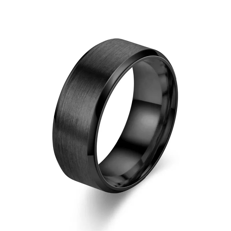 6 Colors Classic 8Mm Tungsten Mens Ring Surface Brushed Stainless Steel Ring for Women Wedding Band Couples Jewelry Accessories